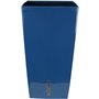 Bac a fleurs carré RIVIERA EVA NEW HAUT - Plastique - 69x69 cm- Bleu