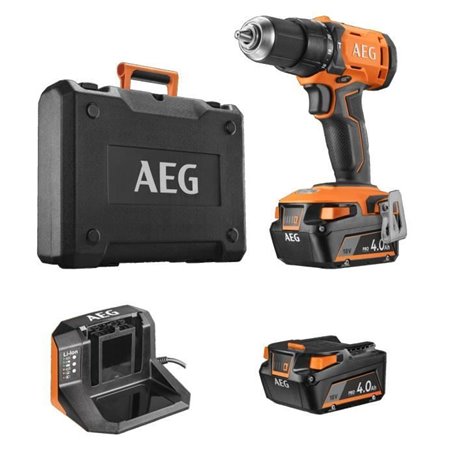 Perceuse visseuse a percussion - AEG - 18 V 60 Nm - Mandrin 13 mm - 25000 cps/min - 2 batteries 18 V 4