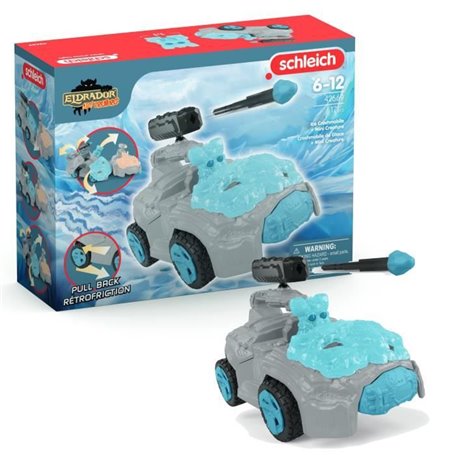 SCHLEICH -  42669   ELDRADOR CREATURES Crashmobile de Glace avec Mini Creature - Coffret voiture avec figurine fantastique