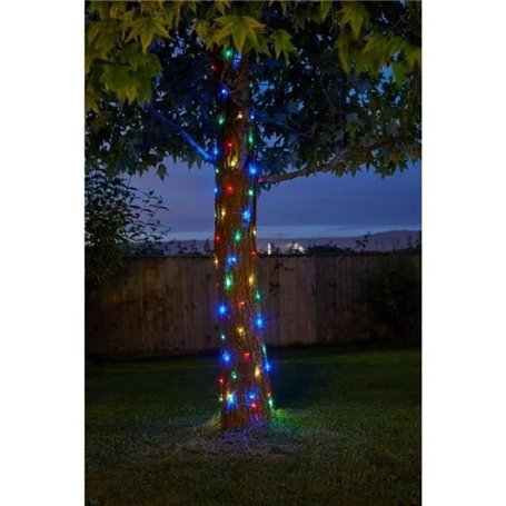 Guirlande solaire d'extérieur Multicolore 100 leds - SMART GARDEN - 11.9m