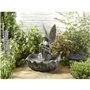 Fontaine Solaire - SMARDTV - Fée - Effet Bronze Sophistiqué - Résine et Plastique - 43x34x34cm