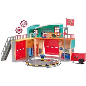 Playset Smoby Caserne de Pompiers Électronique Caserne Sam le Pompier Pontypandy Smoby avec 1 figurine - Jouet pour enfant a partir de 3 ans