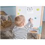 Smoby - Tableau en bois double face - Ardoise craie et Blanche magnétique - Pliable et hauteur ajustable - 80 accessoire