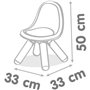 Smoby - Chaise enfant Bleue- Extérieur et Intérieur - H27cm - Fabrication française