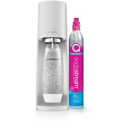 Machine a soda SODASTREAM TERRA Blanche - Cylindre Quick Connect - Bouteille 1L compatible lave-vaisselle