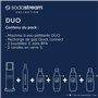 SodaStream DUO Machine a Eau Pétillante-Pack 2 Carafes Verre 1L+2 Bte 1L Compatible Lave-Vaisselle+1 Recharge Gaz 60L Cl