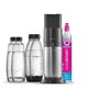 SodaStream DUO Machine a Eau Pétillante-Pack 2 Carafes en Verre 1L+2 Bouteilles 1L +1 Recharge Gaz 60L a Clipser-Noir