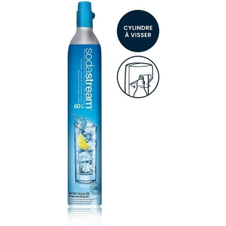 Recharge de gaz supplémentaire 60L originale a visser - SodaStream - Consignée - Bleu - Machine a soda