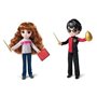 Harry Potter - Coffret Deluxe Poupée 20cm Harry Potter et Hermione - Wizarding World - 4 tenues et 12 accessoires