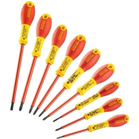 Jeu de 10 Tournevis - STANLEY FATMAX - FMHT62573-0 - Isolés 1000V - Electricien + Phillips + Pozidriv + Testeur