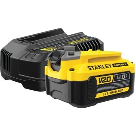 Starter Kit - STANLEY FATMAX V20 - SFMCB14M1-QW - Chargeur 2A + 1 Batterie 18V 4Ah