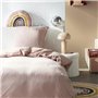 Parure de lit - TODAY - 123332 - 1 personne - 140x200 cm - Gaze de coton unie - Rose des sables