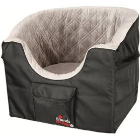 TRIXIE Siege de voiture - 45x39x42cm - Noir et gris - Pour chien