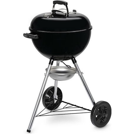 Barbecue a charbon WEBER Original Kettle E-4710 - Acier émailé - Diametre 47cm - Thermometre intégré au couvercle - Systeme