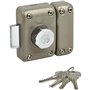 Verrou a bouton et cylindre 5 goupilles YALE YV25BT-40 - 4 clés - beige