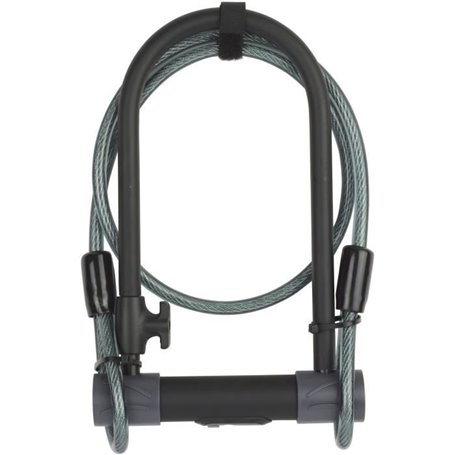 Antivol U a clé de Sécurité + Câble pour Vélo et VTT - YALE - YUL2C/13/230/1 - Certifié Sold Secure Silver - 4 clés fournies