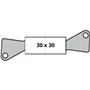 Cylindre de Serrure a Bouton - YALE - YC1000+ - 30x30 mm - 6 Goupilles - Ouverture a Bouton Intérieur - 4 Clés réversibl