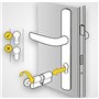Cylindre de Serrure a Bouton - YALE - YC1000+ - 30x30 mm - 6 Goupilles - Ouverture a Bouton Intérieur - 4 Clés réversibl