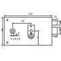 Serrure en applique horizontale a fouillot - YALE - YAH36D - Kaki - 2 Clés - Version Droite