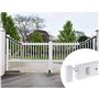 Serrure en applique horizontale a fouillot - YALE - YAH37G - Blanc - 2 Clés fournies - Version Gauche - Grille et Portai