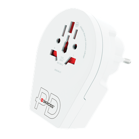 Adaptateur de voyage 16A World to Europe/France Power Delivery Blanc Skross