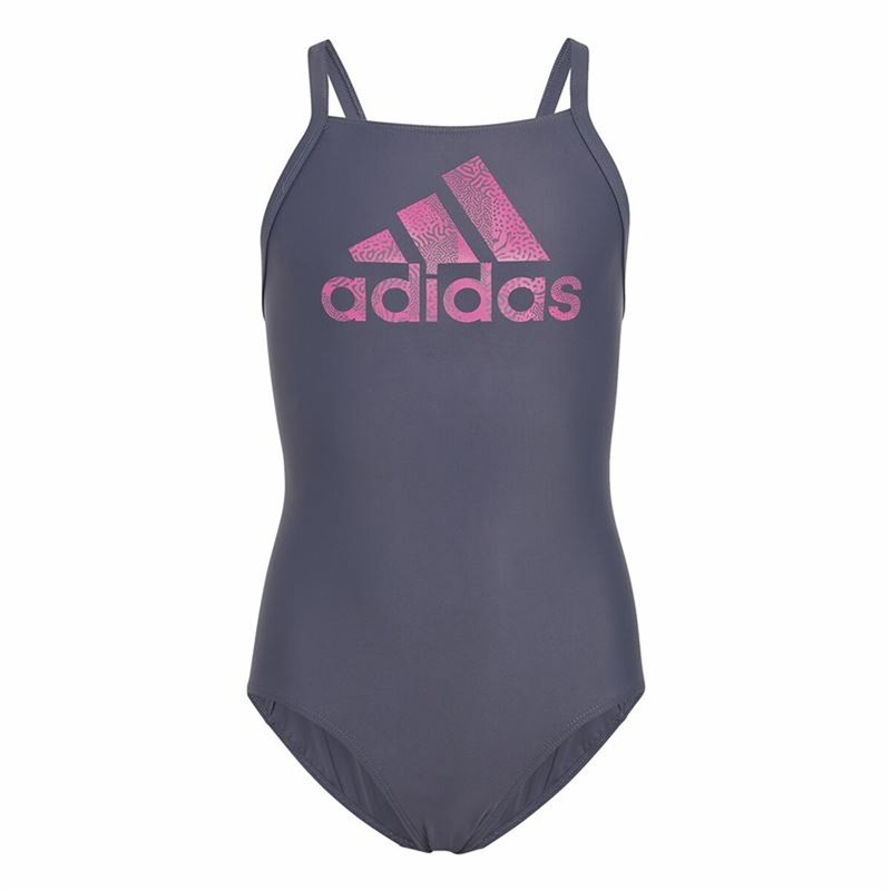 Maillot de Bain Fille Adidas Big Logo Bleu