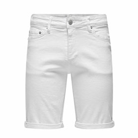 Shorts pour Hommes Only & Sons Onsply 9297 White Blanc