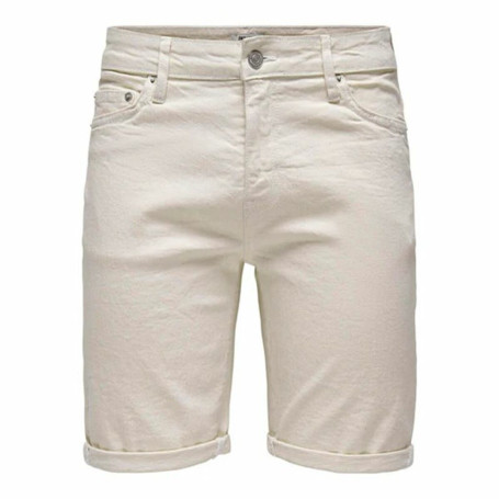 Shorts pour Hommes Only & Sons Onsply 9296 Ecru Beige