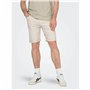 Shorts pour Hommes Only & Sons Onsply 9296 Ecru Beige