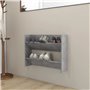 vidaXL Armoire à chaussures murale Gris béton 80x18x60 cm Aggloméré