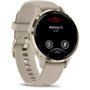 Montre GPS connectée - GARMIN - Venu 3S - 30,4mm (1,2) - Acier Soft Gold, boîtier lin et bracelet en silicone lin