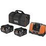 Pack chargeur et 2 batteries Pro lithium 18V 5