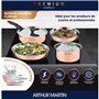 Batterie de cuisine 6 pieces - ARTHUR MARTIN - AM516GT -  3 couches triple action - Tous feux dont induction