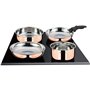 Batterie de cuisine 6 pieces - ARTHUR MARTIN - AM516GT -  3 couches triple action - Tous feux dont induction