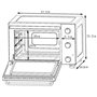 CONTINENTAL EDISON CEMF35R - Minifour électrique 35L rouge  - 1500W - Rotissoire, Convection naturelle