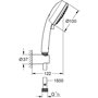 GROHE Ensemble de douche 2 jets avec support mural Vitalio Comfort 100 Chromé 26399000