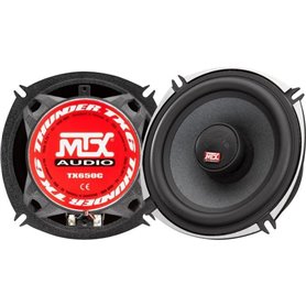 MTX TX650C Haut-parleurs voiture Coaxiaux 13cm 2 voies 80W RMS 4 châssis alu Tweeters néodyme dôme soie Membrane pulpe célulose