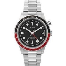 Montre Homme Timex THE WATERBURY  GMT Noir Argenté (Ø 39 mm) (Ø 40 mm)