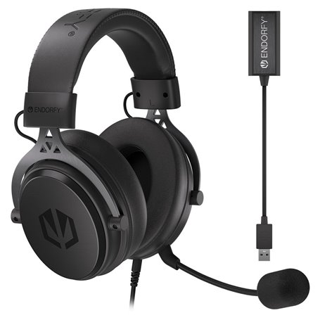 Casques avec Microphone Endorfy VIRO Plus USB Noir