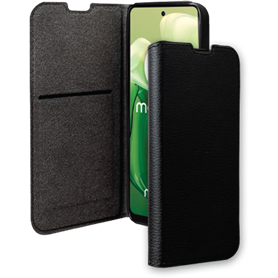 Folio Wallet Motorola G24 Support vidéo Noir - 65% Plastique recyclé Certifié GRS Bigben