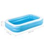 Bestway PISCINE RECTANGULAIRE - 2.62m x 1.75m x 51cm - bleue