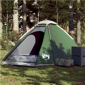 vidaXL Tente de camping à dôme 4 personnes vert imperméable