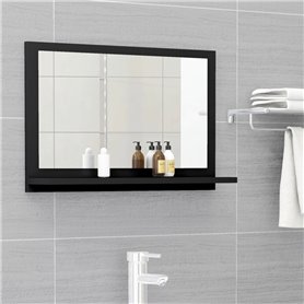 vidaXL Miroir de salle de bain Noir 60x10