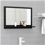 vidaXL Miroir de salle de bain Noir 60x10