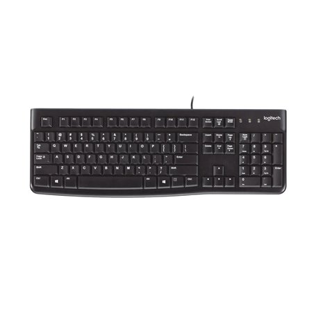 Logitech K120 Corded Keyboard clavier Souris incluse USB AZERTY Français Noir