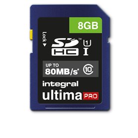 Integral 8GB ULTIMAPRO SDHC/XC 80MB CLASS 10 UHS-I U1 8 Go SD