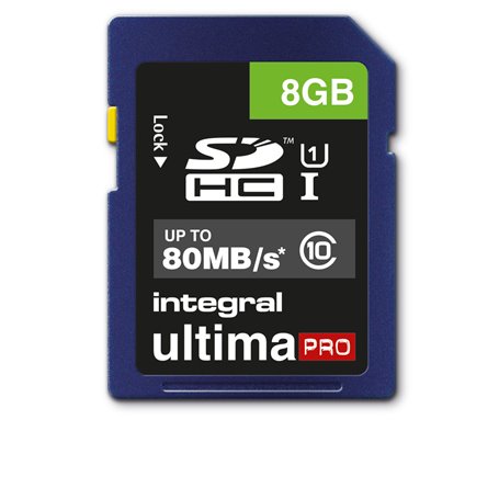 Integral 8GB ULTIMAPRO SDHC/XC 80MB CLASS 10 UHS-I U1 8 Go SD