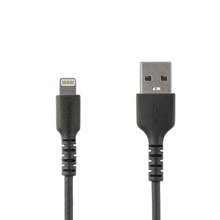 StarTech.com Câble USB-A vers Lightning Noir Robuste 2m - Câble de Charge/Synchronisation de Type A vers Lightning en Fibre Aram