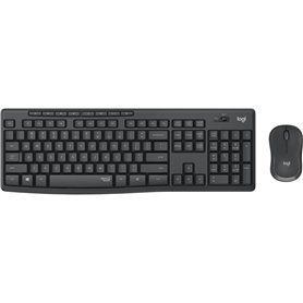 Logitech MK295 Silent Wireless Combo clavier Souris incluse USB QWERTY Nordique Graphite