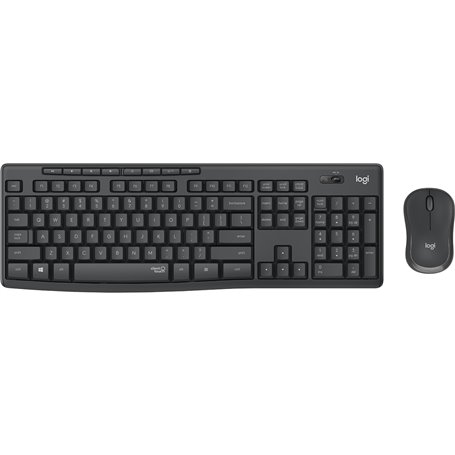 Logitech MK295 Silent Wireless Combo clavier Souris incluse USB QWERTY Nordique Graphite